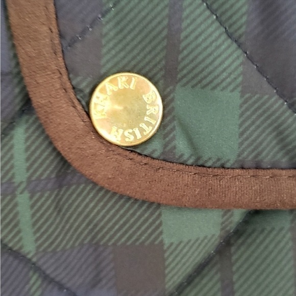 British Khaki Blue plaid vest Sz Small - Picture 10 of 10